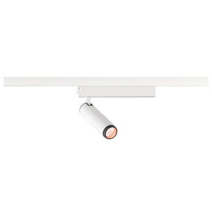 GRIP! S, 1~ Spot, zylindrisch, 2000-3000 K, 11 W, Dim-to-Warm, PHASE, 29°, weiß / schwarz