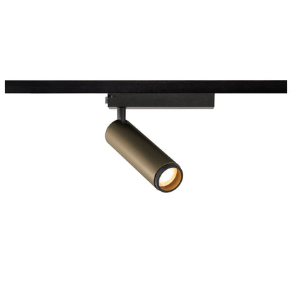 GRIP! M, 1~ Spot, zylindrisch, 2000-3000 K, 15 W, Dim-to-Warm, PHASE, 42°, bronze / schwarz