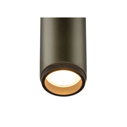 GRIP! M, 1~ Spot, zylindrisch, 2000-3000 K, 15 W, Dim-to-Warm, PHASE, 42°, bronze / schwarz