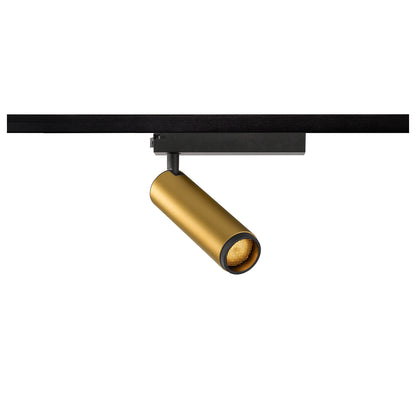 GRIP! M, 1~ Spot, zylindrisch, 2000-3000 K, 15 W, Dim-to-Warm, PHASE, 42°, gold / schwarz