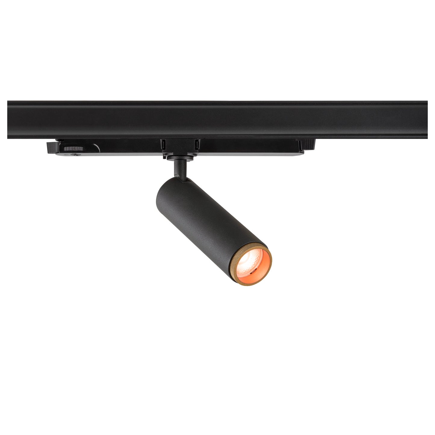 GRIP! M, 3~ Spot, zylindrisch, 2000-3000 K, 15 W, DALI, Dim-to-Warm, Touch, 42°, schwarz / gold