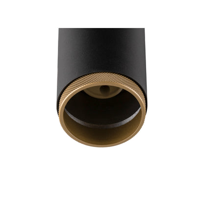 GRIP! L, 1~ Spot, zylindrisch, GU10, 1x max. 6 W, schwarz / gold