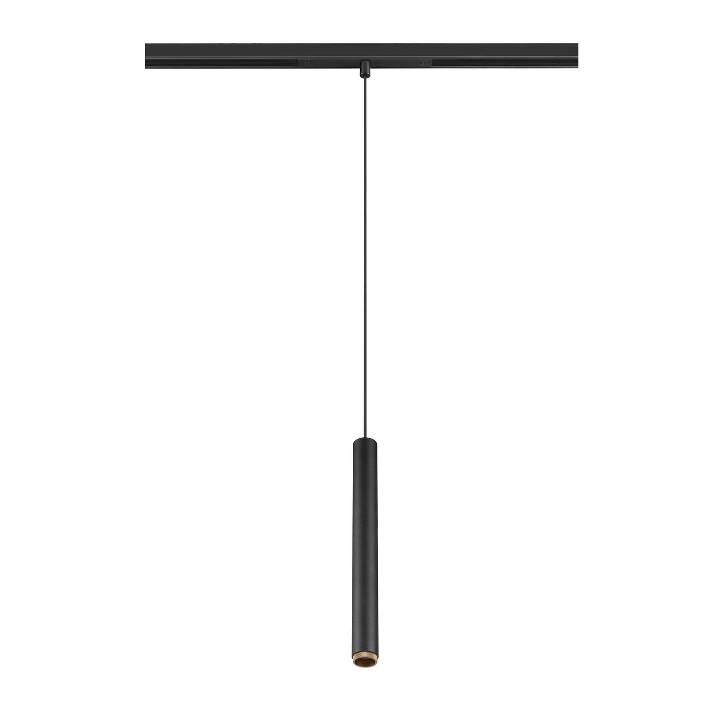 GRIP! S, 48V Pendelleuchte, Pendellänge 200 cm, 3000 K, 29°, DALI, schwarz / gold