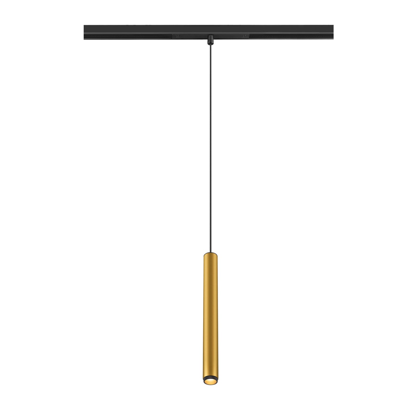 GRIP! S, 48V Pendelleuchte, Pendellänge 200 cm, 3000 K, 29°, DALI, gold / schwarz