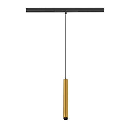 GRIP! S, 48V Pendelleuchte, Pendellänge 200 cm, 3000 K, 29°, DALI, gold / schwarz