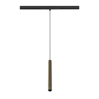 GRIP! S, 48V Pendelleuchte, Pendellänge 200 cm, 2000-3000 K, 29°, DALI, Dim-to-Warm, bronze / schwarz