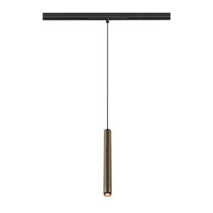 GRIP! S, 48V Pendelleuchte, Pendellänge 200 cm, 2000-3000 K, 29°, DALI, Dim-to-Warm, bronze / schwarz