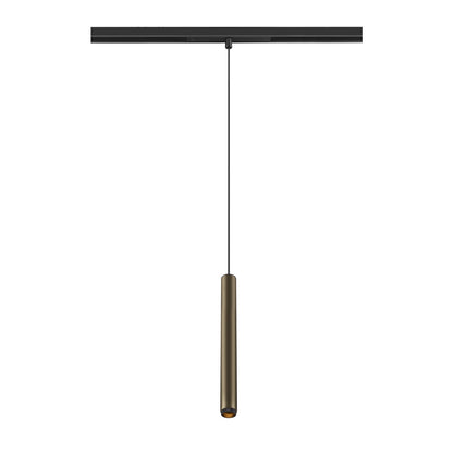GRIP! S, 48V Pendelleuchte, Pendellänge 200 cm, 2000-3000 K, 29°, DALI, Dim-to-Warm, bronze / schwarz
