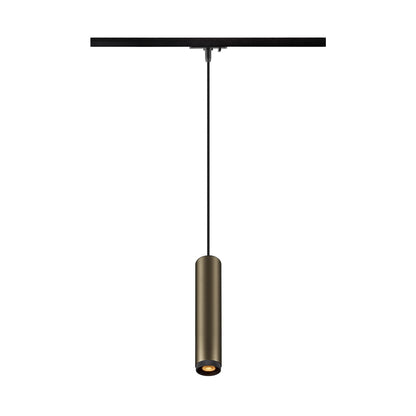 GRIP! L, 1~ Pendelleuchte, GU10, Pendellänge 200 cm, 1x max. 6 W, bronze / schwarz