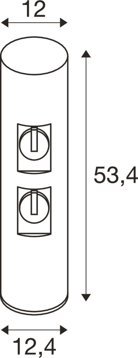 M-POL 60 Pole, Poller, zwei Steckdosen, anthrazit, 53,4 cm