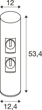 M-POL 60 Pole, Poller, zwei Steckdosen, anthrazit, 53,4 cm