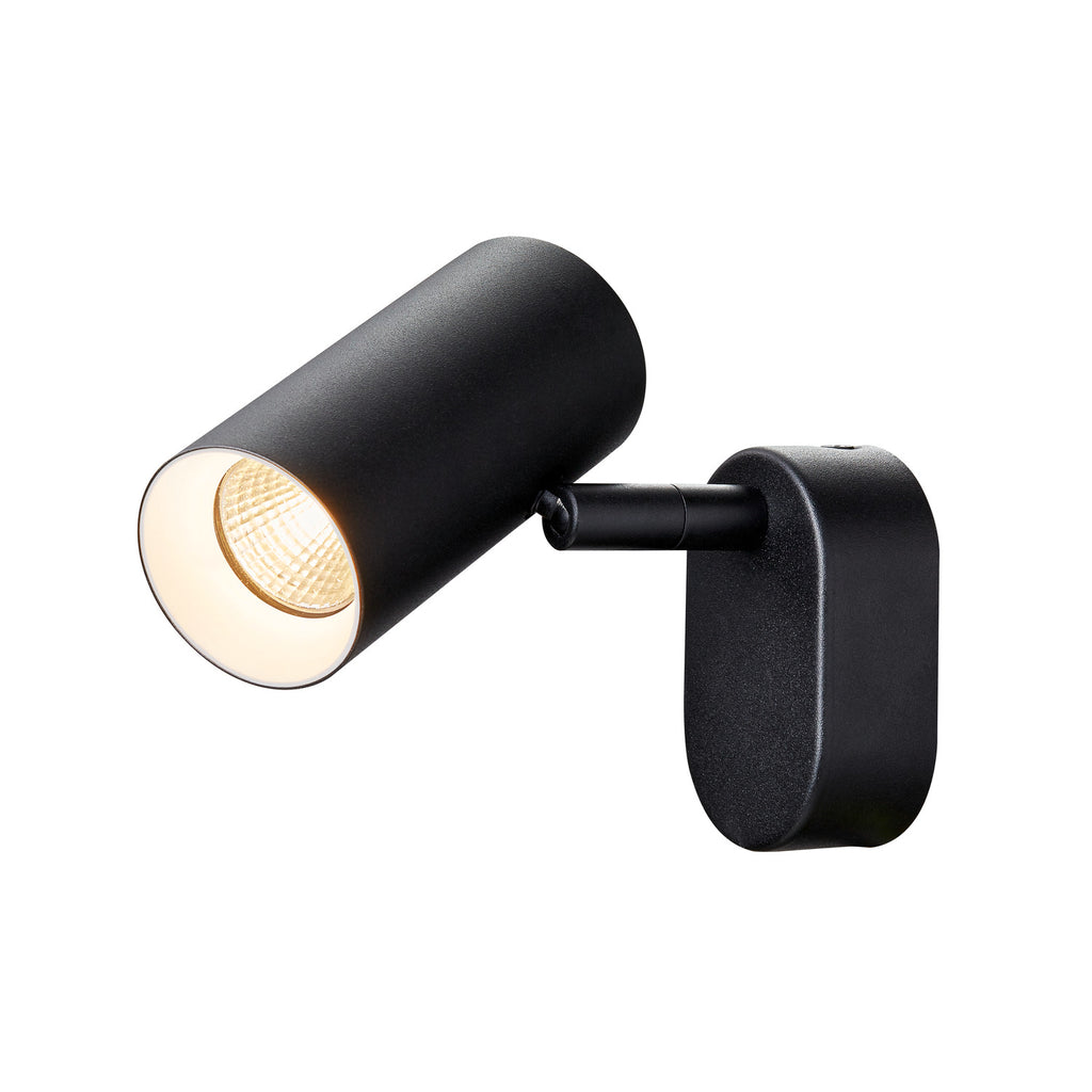 NOBLO®, Wand- und Deckenaufbauleuchte, single, rund, 2700 K, 6 W, PHASE, 32°, schwarz