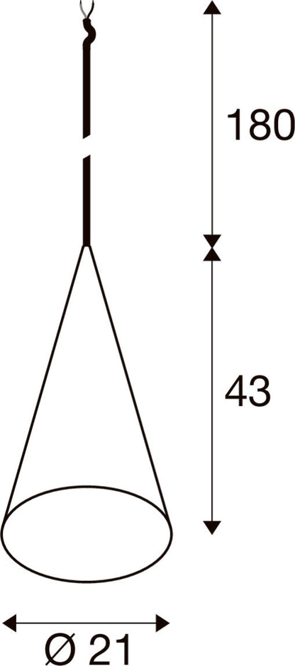 MAGICO 20, Pendelleuchte, E27, Pendellänge 180 cm, 1x max. 10 W, matt weiß
