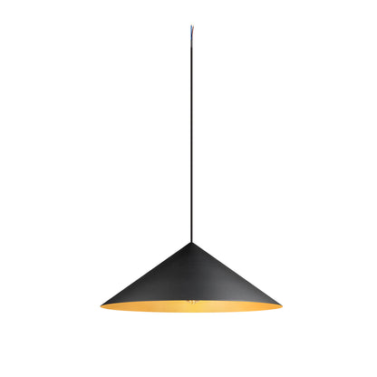 MAGICO 55, Pendelleuchte, E27, Pendellänge 180 cm, 1x max. 10 W, matt schwarz / gold
