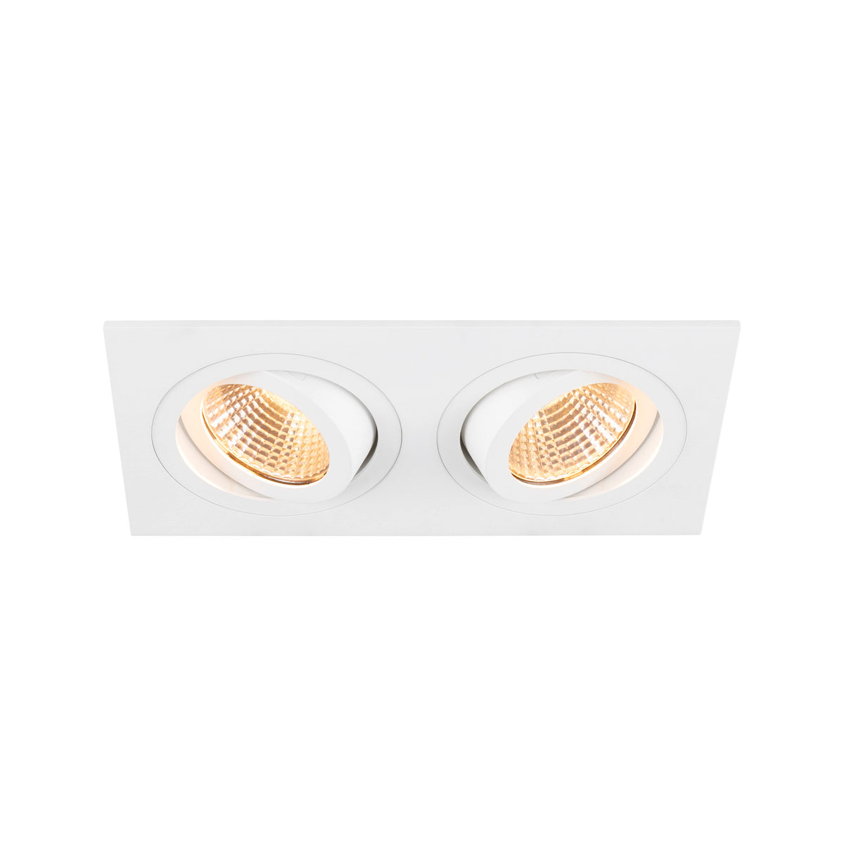 NEW TRIA® 155, Deckeneinbauleuchte, quadratisch, 2700 K, zweiflammig, PHASE, 38°, weiß