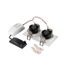 NEW TRIA® 155, Deckeneinbauleuchte, quadratisch, 2700 K, zweiflammig, PHASE, 38°, weiß