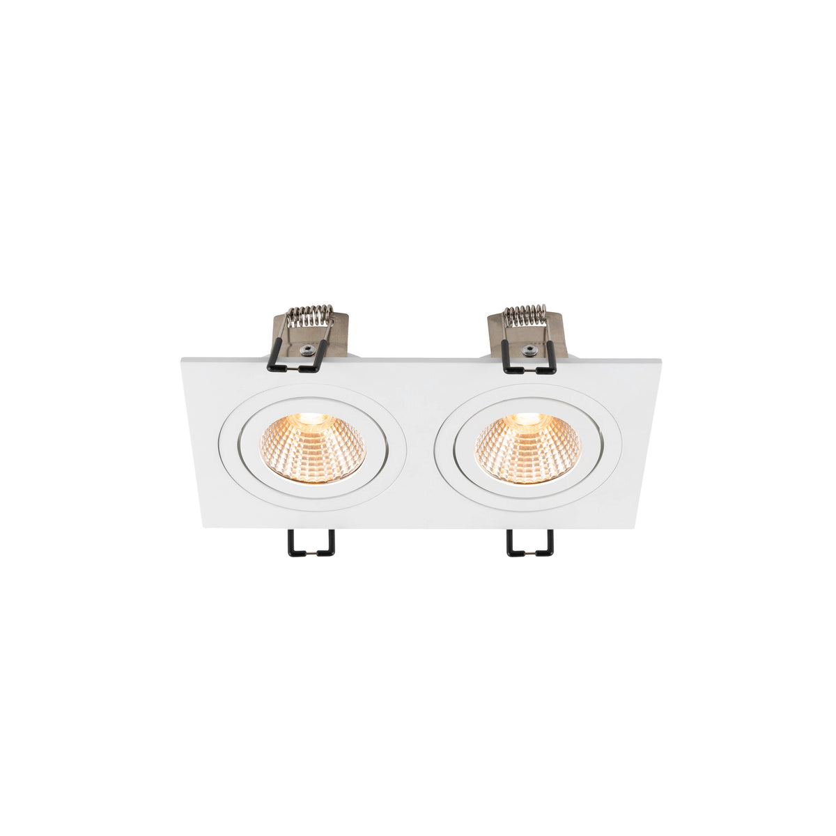 NEW TRIA® 155, Deckeneinbauleuchte, quadratisch, 2700 K, zweiflammig, PHASE, 38°, weiß