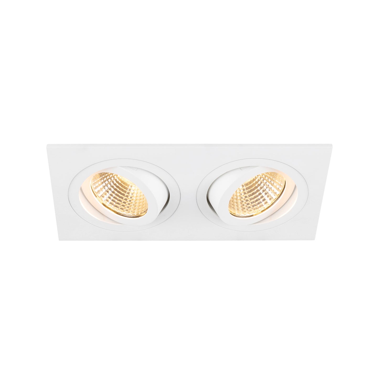 NEW TRIA® 155, Deckeneinbauleuchte, quadratisch, 3000 K, zweiflammig, PHASE, 38°, weiß