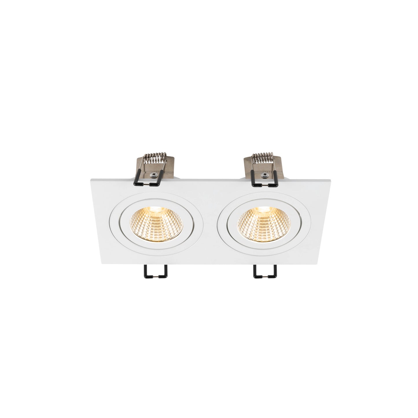 NEW TRIA® 155, Deckeneinbauleuchte, quadratisch, 3000 K, zweiflammig, PHASE, 38°, weiß