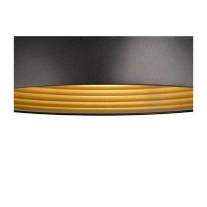 FORCHINI M 40, Pendelleuchte, E27, Pendellänge 150 cm, 1x max. 40 W, matt schwarz / matt gold