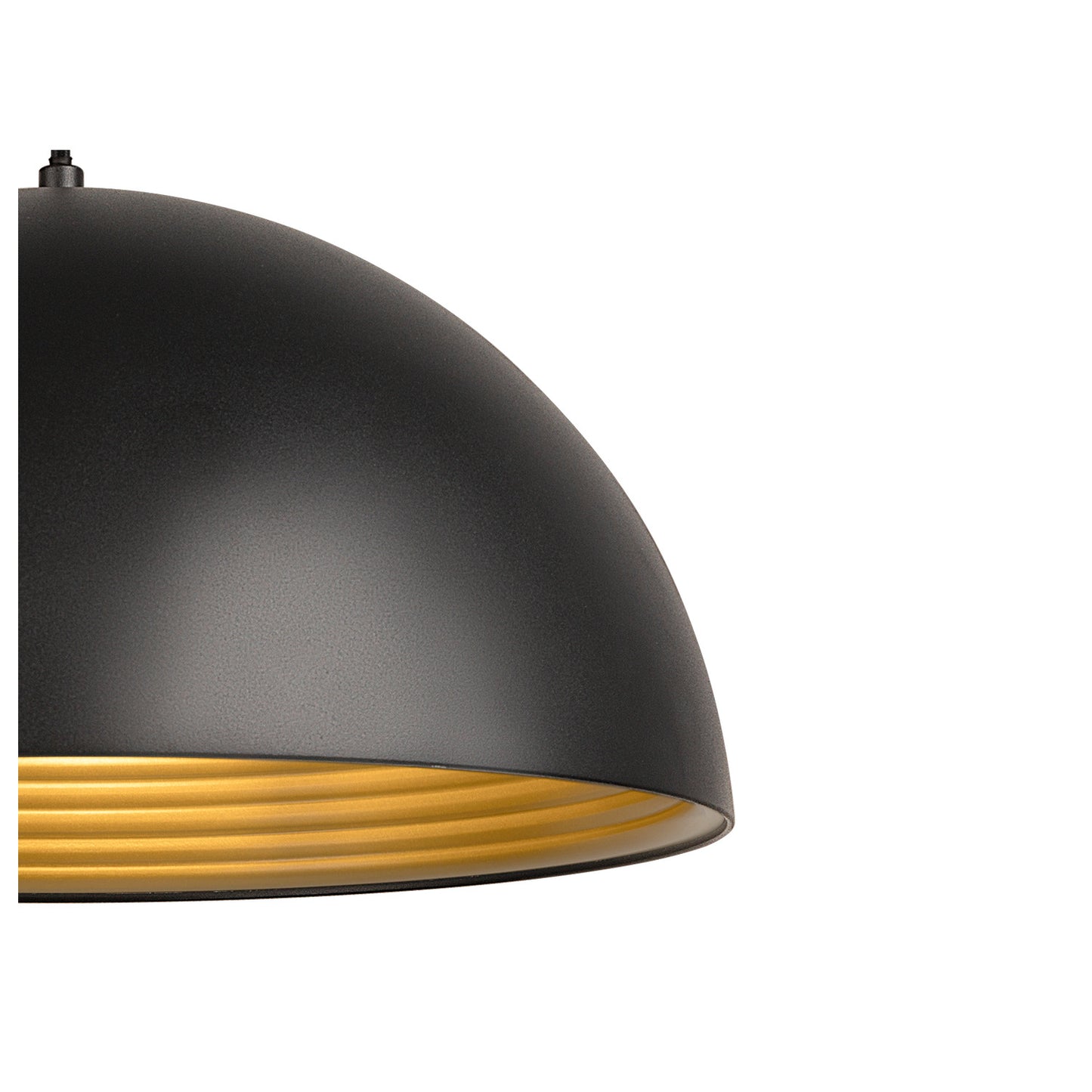 FORCHINI M 40, Pendelleuchte, E27, Pendellänge 150 cm, 1x max. 40 W, matt schwarz / matt gold