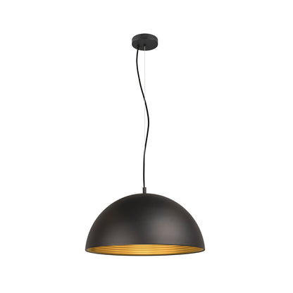 FORCHINI M 50, Pendelleuchte, E27, Pendellänge 150 cm, 1x max. 40 W, matt schwarz / matt gold