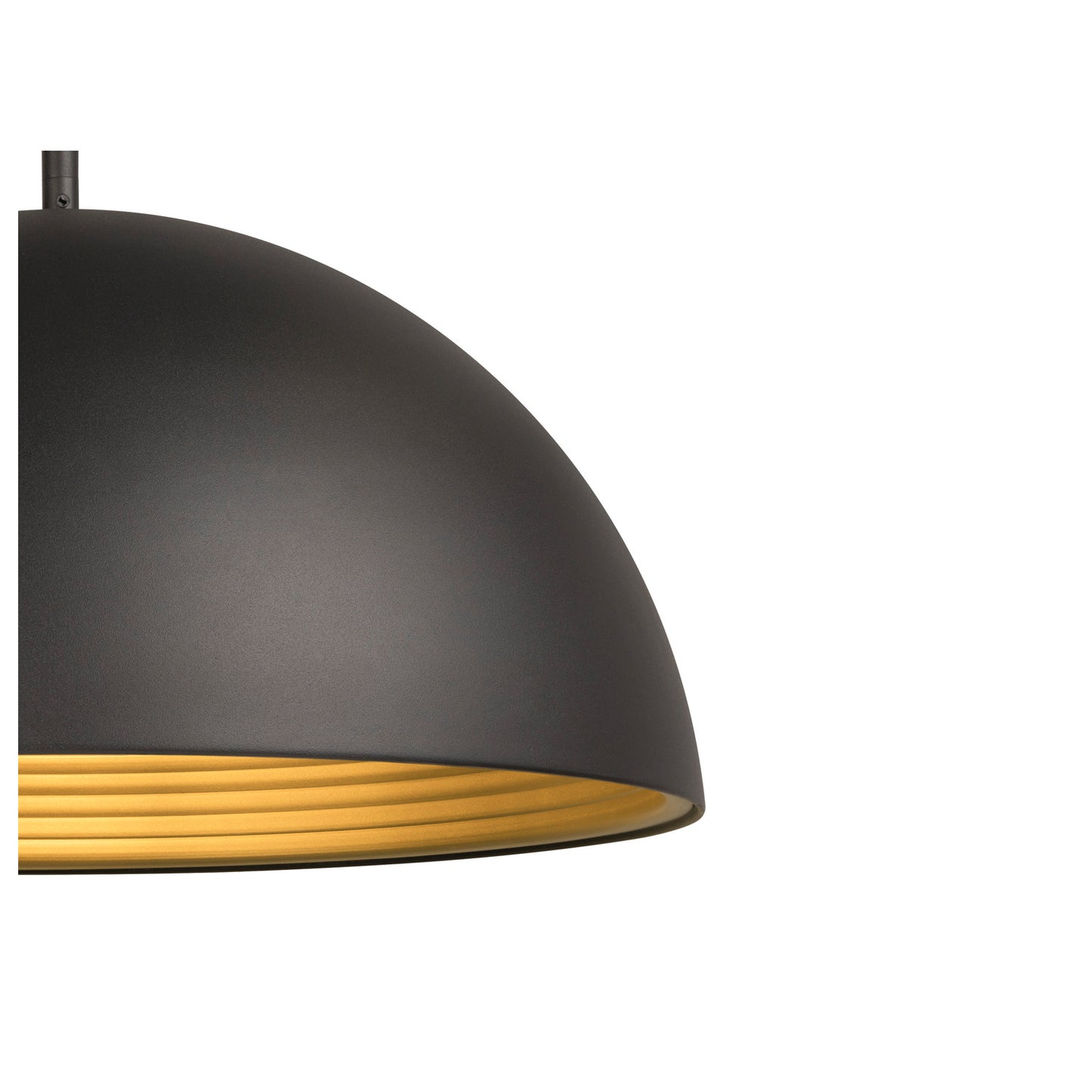 FORCHINI M 50, Pendelleuchte, E27, Pendellänge 150 cm, 1x max. 40 W, matt schwarz / matt gold