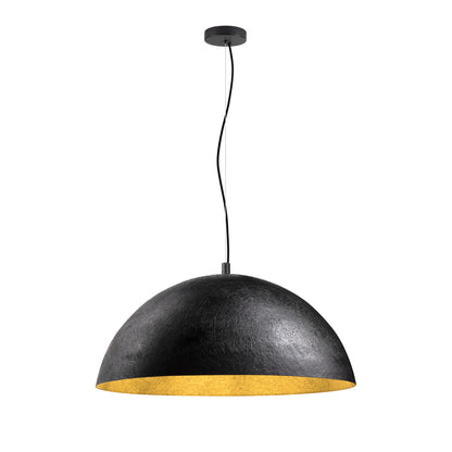 FORCHINI 70, Pendelleuchte, E27, Pendellänge 150 cm, 1x max. 40 W, matt schwarz / matt gold