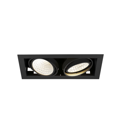 KADUX, Deckeneinbauleuchte, double, 4000 K, DALI 2, Touch, 30°, schwarz