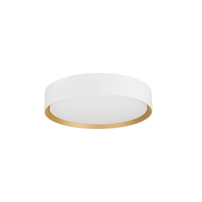 DECONA 30, Wand- und Deckenaufbauleuchte, rund, 2700/3000 K, 18 W, PHASE, weiß / gold