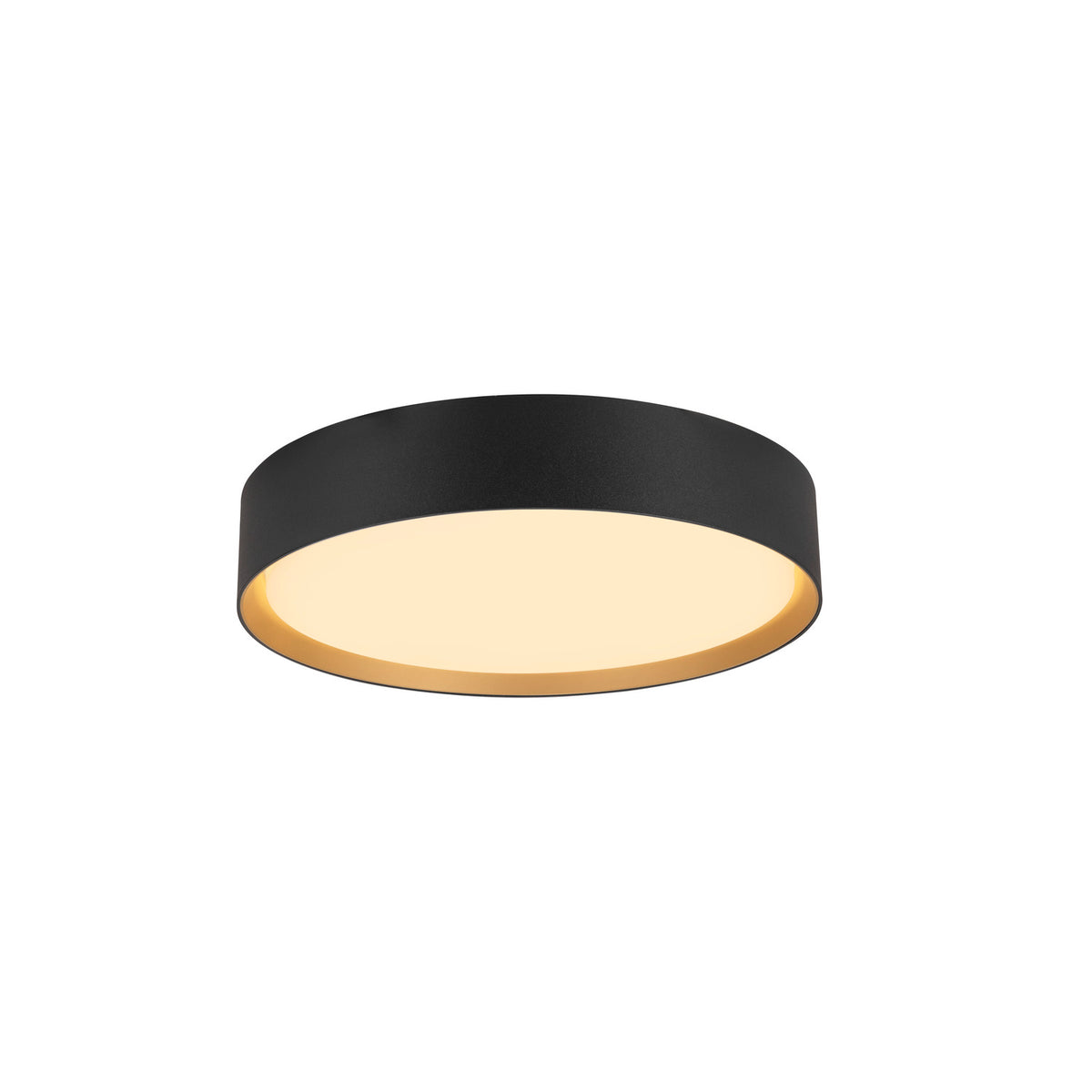 DECONA 30, Wand- und Deckenaufbauleuchte, rund, 2700/3000 K, 18 W, PHASE, schwarz / gold
