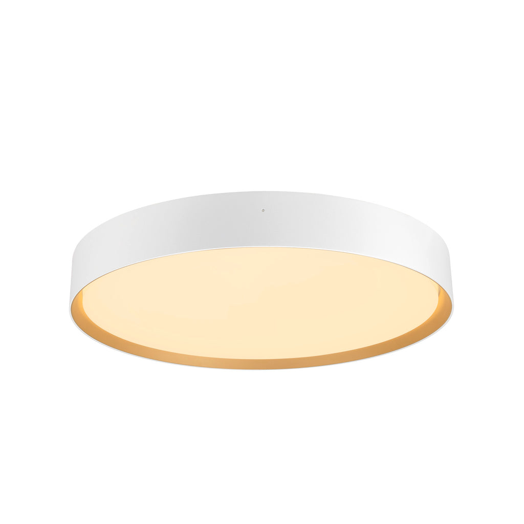 DECONA 42, Wand- und Deckenaufbauleuchte, rund, 2700/3000 K, 23 W, PHASE, weiß / gold