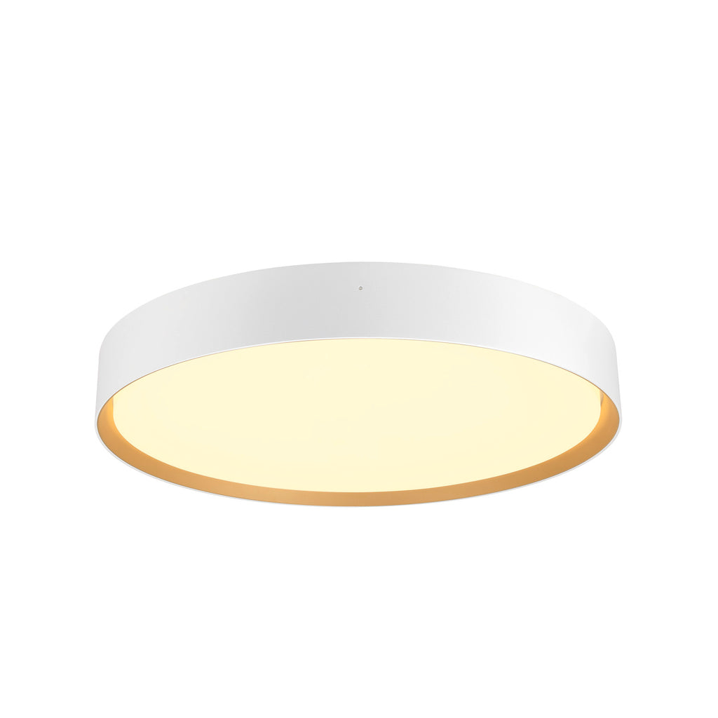 DECONA 42, Wand- und Deckenaufbauleuchte, rund, 2700/3000 K, 23 W, PHASE, weiß / gold