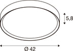 DECONA 42, Wand- und Deckenaufbauleuchte, rund, 2700/3000 K, 23 W, PHASE, weiß / gold