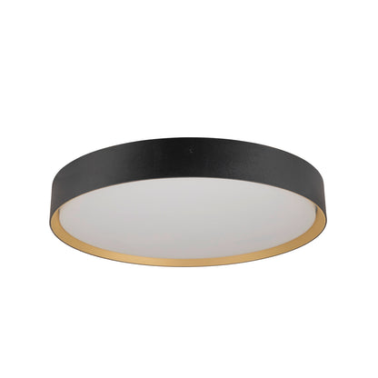 DECONA 42, Wand- und Deckenaufbauleuchte, rund, 2700/3000 K, 23 W, PHASE, schwarz / gold