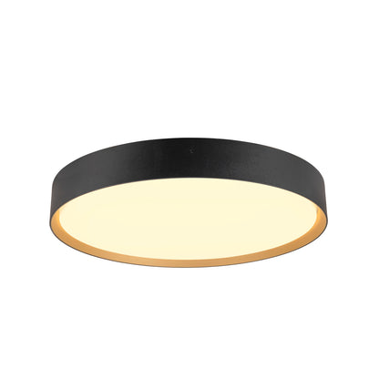 DECONA 42, Wand- und Deckenaufbauleuchte, rund, 2700/3000 K, 23 W, PHASE, schwarz / gold