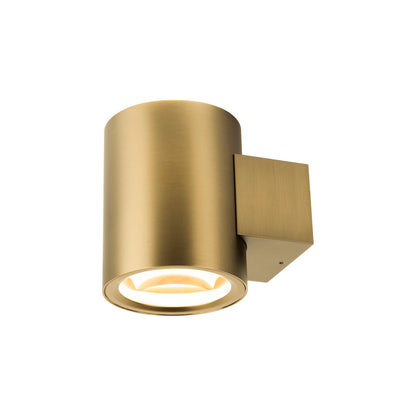OCULUS, Wandaufbauleuchte, rund, 2000-3000 K, 15 W, Dim-to-Warm, PHASE, 100°, messing