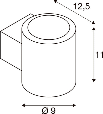 OCULUS, Wandaufbauleuchte, rund, 2000-3000 K, 15 W, Dim-to-Warm, PHASE, 100°, messing