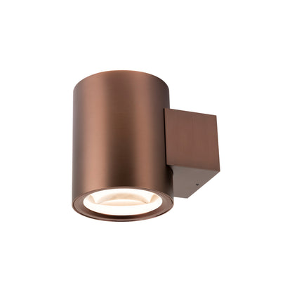 OCULUS, Wandaufbauleuchte, rund, 2000-3000 K, 15 W, Dim-to-Warm, PHASE, 100°, dunkel kupfer