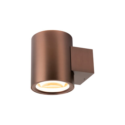 OCULUS, Wandaufbauleuchte, rund, 2000-3000 K, 15 W, Dim-to-Warm, PHASE, 100°, dunkel kupfer