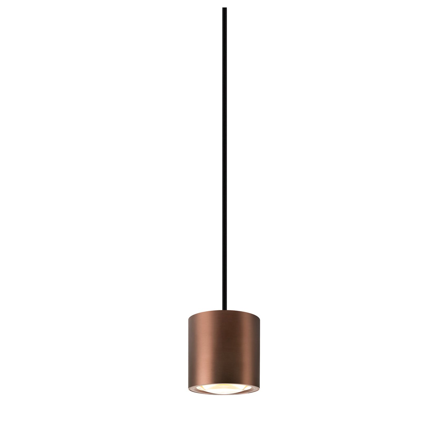 OCULUS, Pendelleuchte, Pendellänge 250 cm, 2000-3000 K, 100°, Dim-to-Warm, PHASE, dunkel kupfer