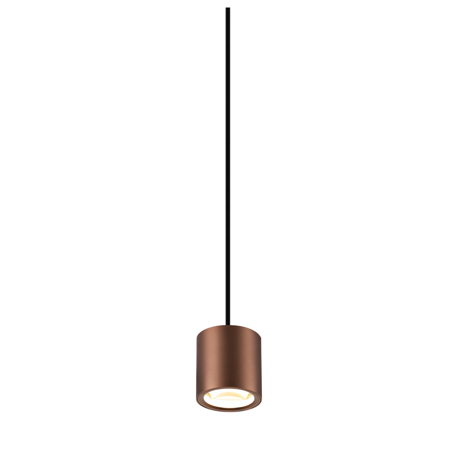 OCULUS, Pendelleuchte, Pendellänge 250 cm, 2000-3000 K, 100°, Dim-to-Warm, PHASE, dunkel kupfer