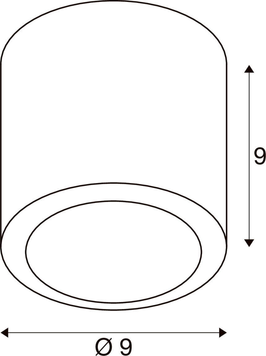 OCULUS, Deckenaufbauleuchte, rund, 2000-3000 K, 11 W, Dim-to-Warm, PHASE, 100°, dunkel bronze