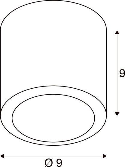 OCULUS, Deckenaufbauleuchte, rund, 2000-3000 K, 11 W, Dim-to-Warm, PHASE, 100°, messing