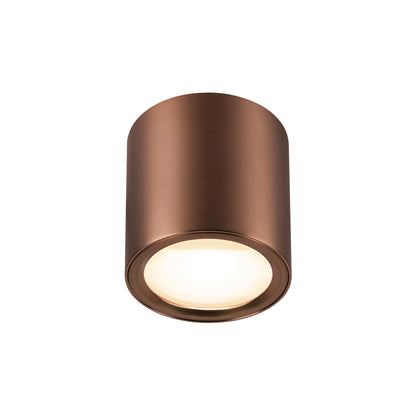 OCULUS, Deckenaufbauleuchte, rund, 2000-3000 K, 11 W, Dim-to-Warm, PHASE, 100°, dunkel kupfer