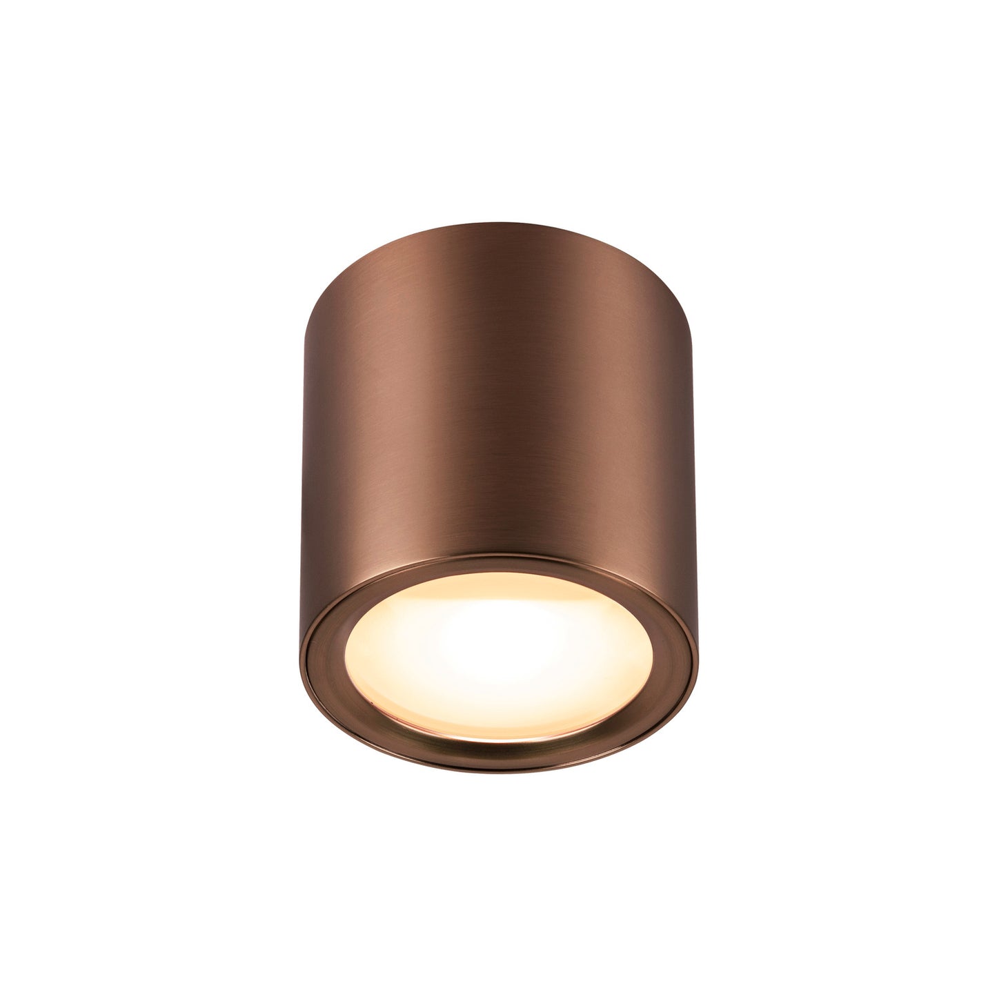 OCULUS, Deckenaufbauleuchte, rund, 2000-3000 K, 11 W, Dim-to-Warm, PHASE, 100°, dunkel kupfer