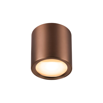 OCULUS, Deckenaufbauleuchte, rund, 2000-3000 K, 11 W, Dim-to-Warm, PHASE, 100°, dunkel kupfer