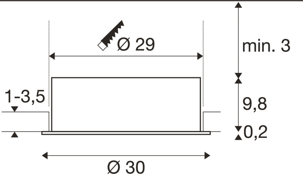 MEDO® 30, Deckeneinbauleuchte, frame, 3000/4000 K, 70°, IP20, rund, weiß