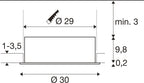 MEDO® 30, Deckeneinbauleuchte, frame, 3000/4000 K, 70°, IP20, rund, weiß