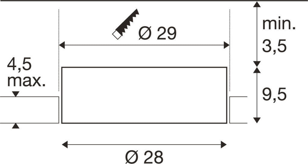 MEDO® 30, Deckeneinbauleuchte, frameless, 3000/4000 K, 70°, IP20, rund, weiß